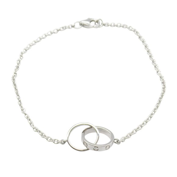 CARTIER 18k White Gold Love Charm Bracelet - Picture 1 of 8